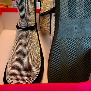 Black Bedazzled Rhinestone boots